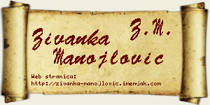 Živanka Manojlović vizit kartica